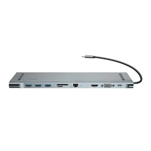 Алюминиевый концентратор Baseus Enjoyment Series USB Type-C Hub CATSX-G0G - Фото 1