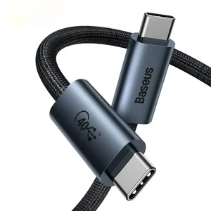 Зарядный кабель Baseus Flash Series Full Featured Type-C to Type-C 100W USB 4 Cable 1m - Фото 2