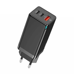 Быстрое зарядное устройство Baseus GaN Charger 65W Fast Charger для iPhone | MacBook (Black) - Фото 2