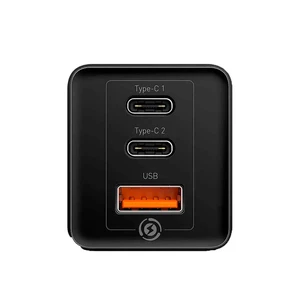 Быстрое зарядное устройство Baseus GaN Charger 65W Fast Charger для iPhone | MacBook (Black) - Фото 3