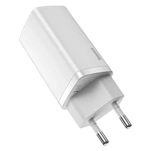 Быстрое сетевое зарядное устройство Baseus GaN2 Lite Quick Charger White 65W (EU) - Фото 2
