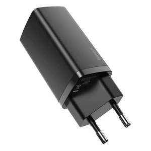 Быстрое сетевое зарядное устройство Baseus GaN2 Lite Quick Charger Black 65W (EU) - Фото 2