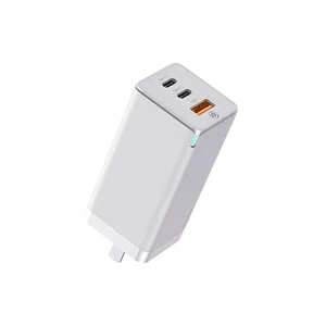 Швидкий мережевий зарядний пристрій Baseus GaN2 Pro Quick Charger 2 Type-C + USB-A White 65W (US) + EU адаптер