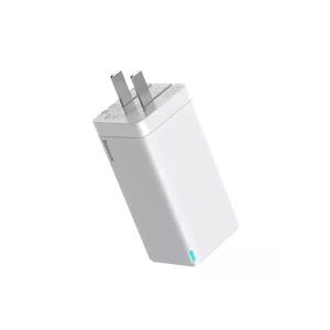 Швидкий мережевий зарядний пристрій Baseus GaN2 Pro Quick Charger 2 Type-C + USB-A White 65W (US) + EU адаптер - Фото 2