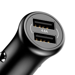 Автозарядка Baseus Gentleman Series Dual USB Black - Фото 7