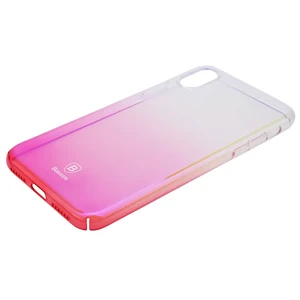 Чохол-накладка Baseus Glaze Case Transparent Pink для iPhone X | XS  - Фото 1