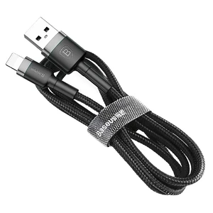 Нейлоновый кабель Baseus Kevlar Lightning to USB 1m Black - Фото 2
