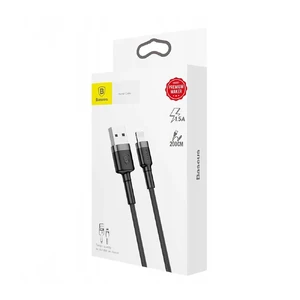 Нейлоновий кабель Baseus Kevlar Lightning to USB 2m Black - Фото 4