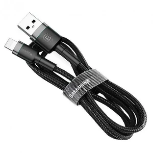 Нейлоновый кабель Baseus Kevlar Lightning to USB 0.5m Black - Фото 2