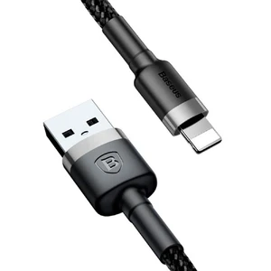 Нейлоновый кабель Baseus Kevlar Lightning to USB 0.5m Black - Фото 3