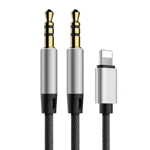 Кабель Baseus L33 Black Lightning to Dual Mini-Jack 3.5mm 1.2m - Фото 2
