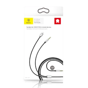 Кабель Baseus L33 Black Lightning to Dual Mini-Jack 3.5mm 1.2m - Фото 9
