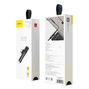 Перехідник Baseus L41 USB Type-C to USB Type-C | AUX 3.5mm Black - Фото 5