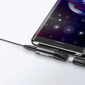 Перехідник Baseus L41 USB Type-C to USB Type-C | AUX 3.5mm Black - Фото 3