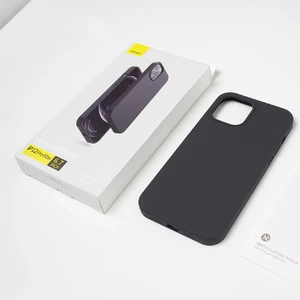 Силіконовий чохол Baseus Liquid Silica Gel Magnetic MagSafe Black для iPhone 12 Pro Max - Фото 5