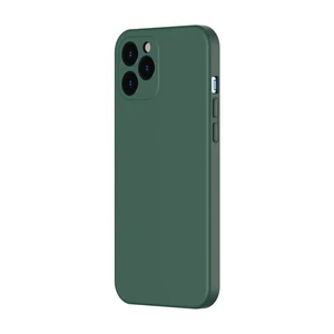Силіконовий чохол Baseus Liquid Silica Gel Protective Case Green для iPhone 12 Pro Max WIAPIPH67N-YT6A - Фото 1