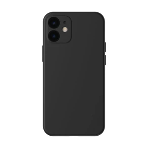 Чорний силіконовий чохол Baseus Liquid Silica Gel Protective Case Black для iPhone 12 - Фото 2