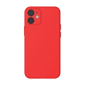 Силиконовый чехол Baseus Liquid Silica Gel Protective Case Red для iPhone 12 mini - Фото 2