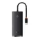 Хаб (адаптер) Baseus Lite Series 4-Port HUB USB-C to USB 3.0 Black (0.25m) WKQX030301 - Фото 1