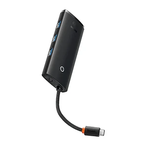 Хаб (адаптер) Baseus Lite Series 5-in-1 HUB USB-C to USB 3.0+HDMI Black - Фото 3