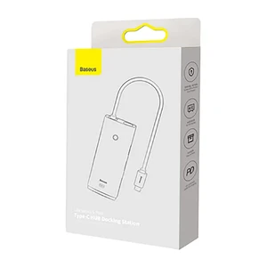 Хаб (адаптер) Baseus Lite Series 5-in-1 HUB USB-C to USB 3.0+HDMI Black - Фото 4