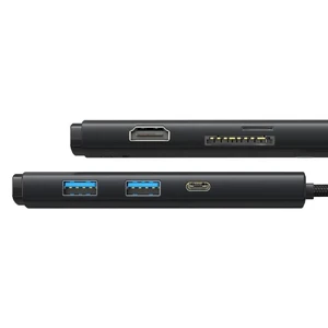 Хаб (адаптер) Baseus Lite Series 6-Port USB Type-C HUB Docking Station Black - Фото 3