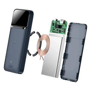 Повербанк с беспроводной зарядкой Baseus Magnetic Wireless MagSafe Blue 10000mAh 20W для iPhone 15 | 14 | 13 | 12 - Фото 3