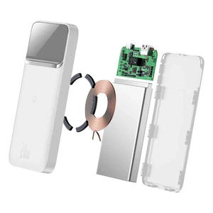 Повербанк з бездротовою зарядкою Baseus Magnetic Wireless MagSafe White 10000mAh 20W для iPhone 15 | 14 | 13 | 12 - Фото 4