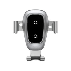 Автодержатель з бездротовою зарядкою Baseus Metal Gravity Car Mount Silver 10W - Фото 3