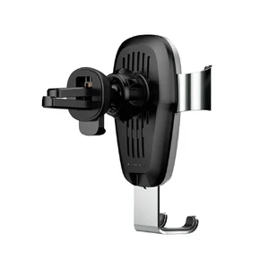 Автодержатель з бездротовою зарядкою Baseus Metal Gravity Car Mount Silver 10W - Фото 4