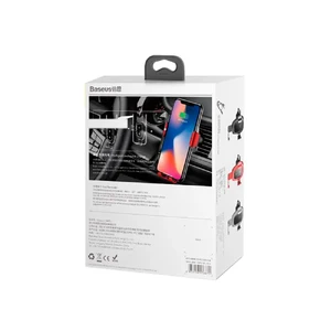Автодержатель з бездротовою зарядкою Baseus Metal Gravity Car Mount Silver 10W - Фото 8