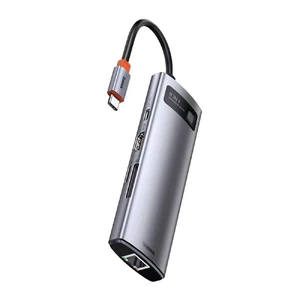 Хаб Baseus Metal Gleam Multifunctional 8 in 1 Type-C PD Grey - Фото 4