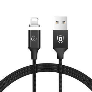 Магнітний кабель Baseus New Insnap Series Black Lightning to USB 1.2m - Фото 2