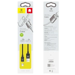 Магнітний кабель Baseus New Insnap Series Black Lightning to USB 1.2m - Фото 6