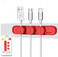 Магнитный держатель для кабелей Baseus Peas Cable Clip Red  - Фото 1
