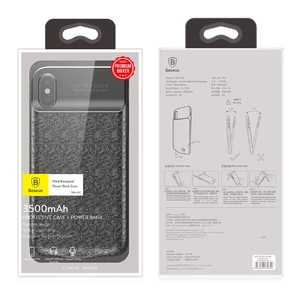 Чехол-аккумулятор Baseus Plaid Backpack 3500mAh Black для iPhone X | XS - Фото 6