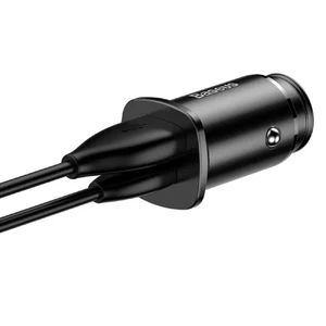 Автозарядка Baseus PPS USB Type-C PD + USB 3.0 Black 30W - Фото 4