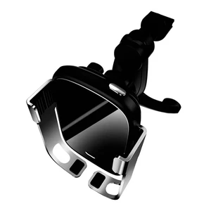 Автодержатель с беспроводной зарядкой Baseus Rock-Solid Car Holder Silver - Фото 2
