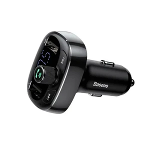 Автомобильный FM трансмиттер Baseus S-09 T-Typed Bluetooth MP3 Black - Фото 2