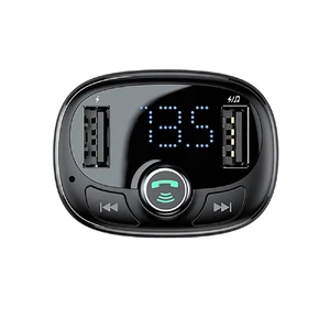 Автомобильный FM трансмиттер Baseus S-09 T-Typed Bluetooth MP3 Black - Фото 3