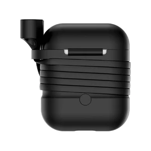 Силиконовый чехол с шнурком Baseus Silicone Case Black для Apple AirPods - Фото 3
