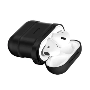 Силиконовый чехол с шнурком Baseus Silicone Case Black для Apple AirPods - Фото 5