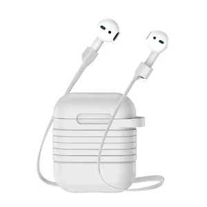 Силіконовий чохол з шнурком Baseus Silicone Case Gray для Apple AirPods - Фото 6