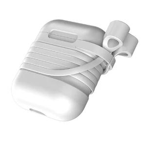 Силіконовий чохол з шнурком Baseus Silicone Case Gray для Apple AirPods - Фото 5