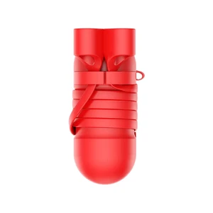 Силиконовый чехол с шнурком Baseus Silicone Case Red для Apple AirPods - Фото 2