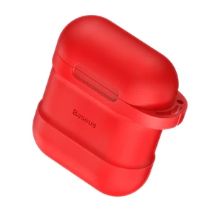 Силиконовый чехол с шнурком Baseus Silicone Case Red для Apple AirPods - Фото 4
