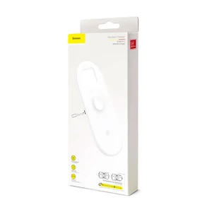Беспроводная зарядка Baseus Smart 3-in-1 White 18W - Фото 5