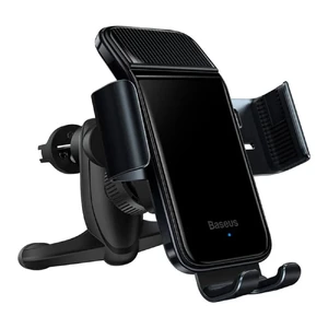 Автотримач Baseus Smart Solar Power Wireless Car Mount Electric Holder Black SUZG000001 - Фото 1