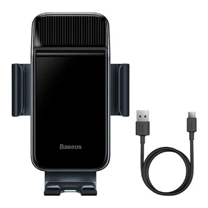Автотримач Baseus Smart Solar Power Wireless Car Mount Electric Holder Black - Фото 2