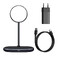 Док-станция Baseus Swan 2-in-1 Wireless Magnetic Charging Bracket MagSafe для iPhone 14 | 13 | 12 - Фото 4